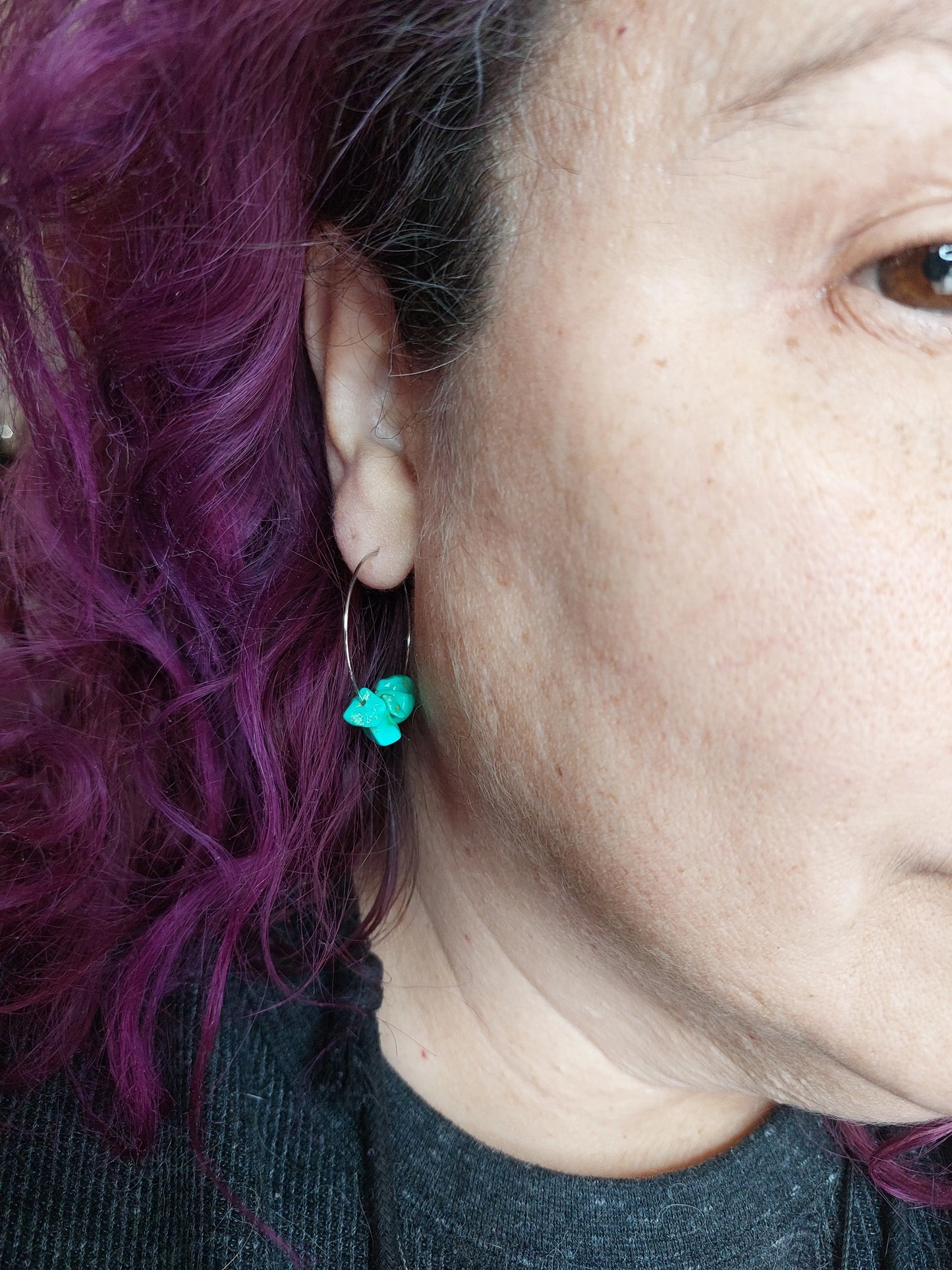 Colored Howlite Hoop Earrings - 1118Markets