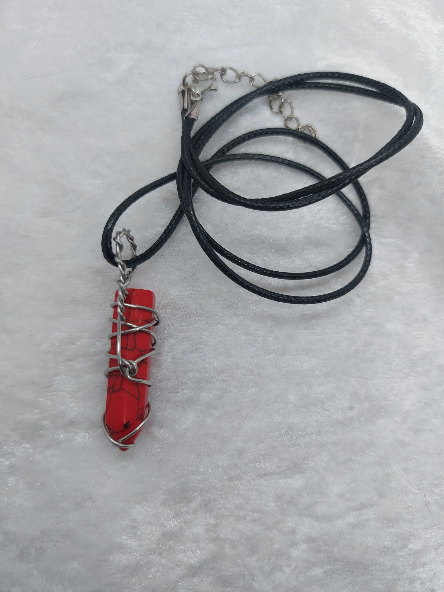 Red Turquoise Wire Wrapped Necklace - 1118Markets