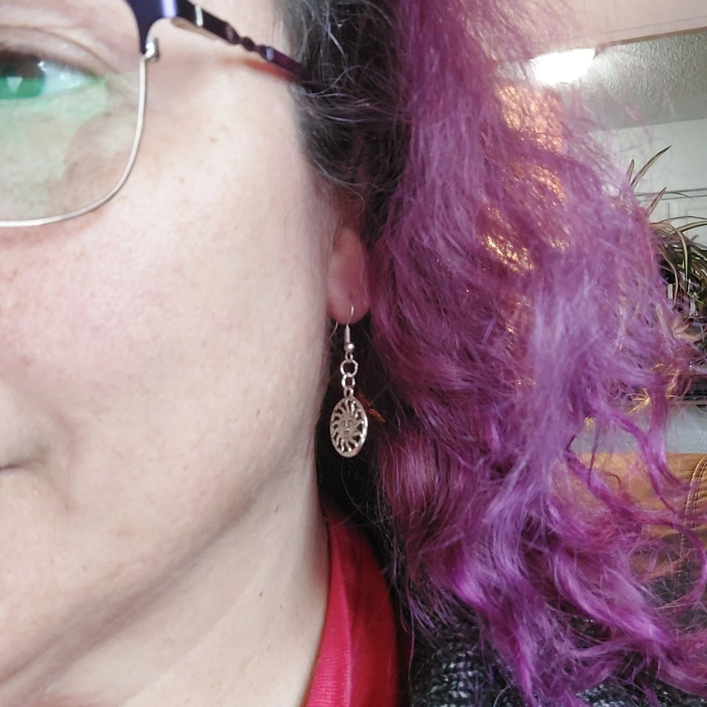 Sunshine Silver Metal Earrings 1118Markets