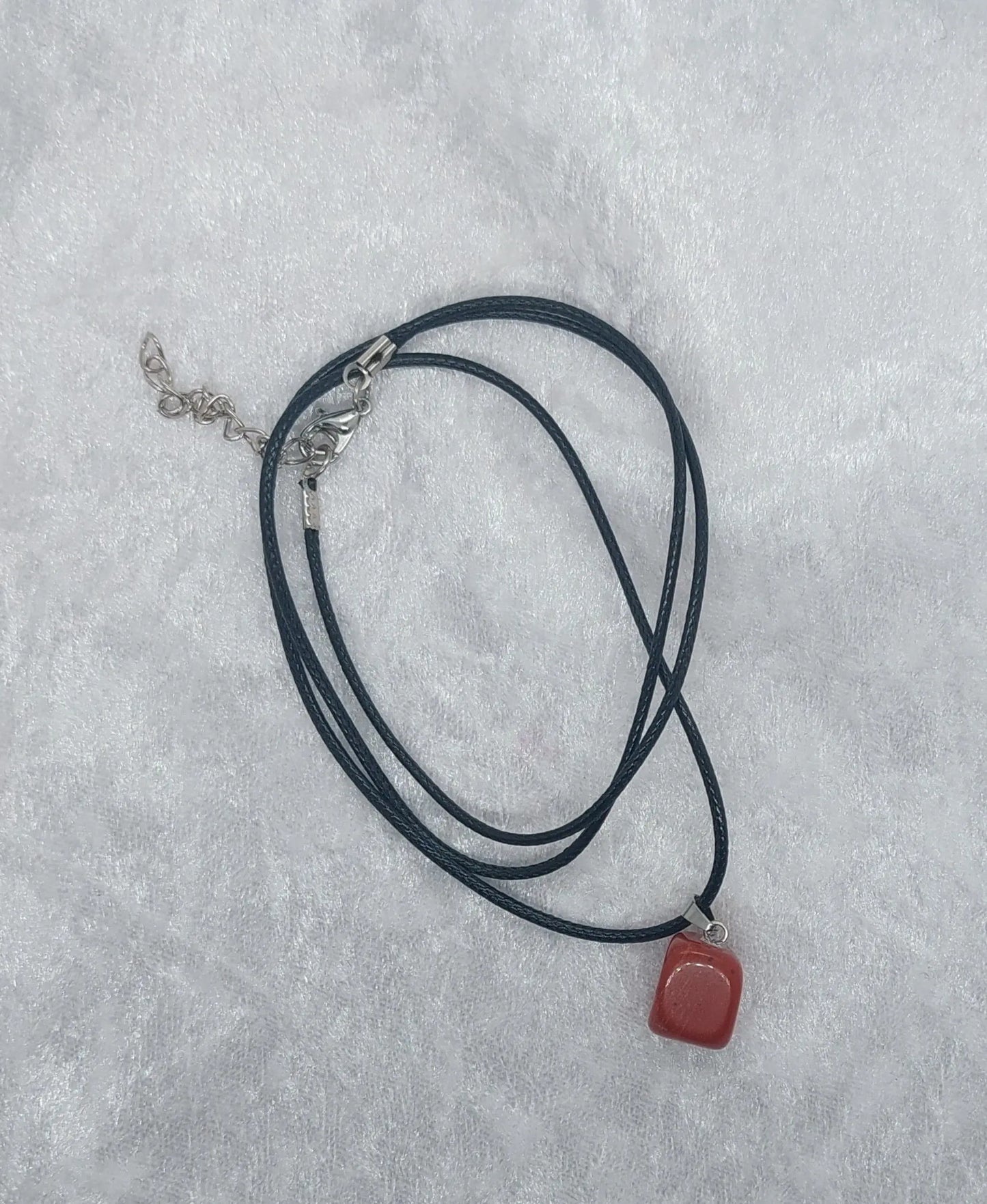 Banded Red Agate Gemstone Crystal 20" Necklace - 1118Markets