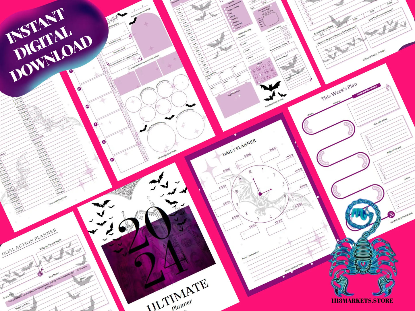 Ultimate Planner -Bat Theme 1118 MARKETS & EVENTS