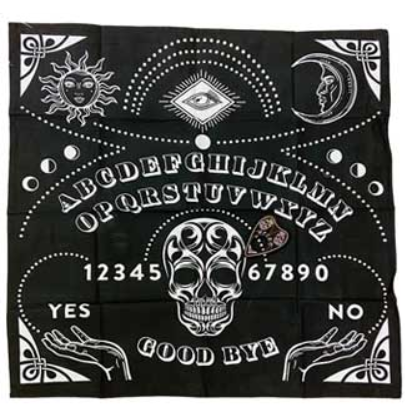 24"x24" Ouija, Black mat