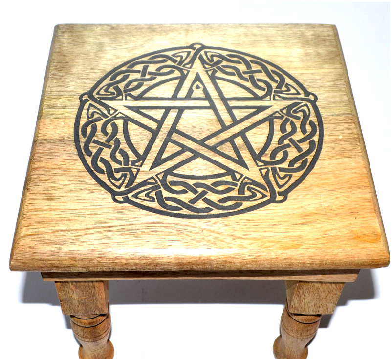 9"x 9"x 8" Pentagram altar table