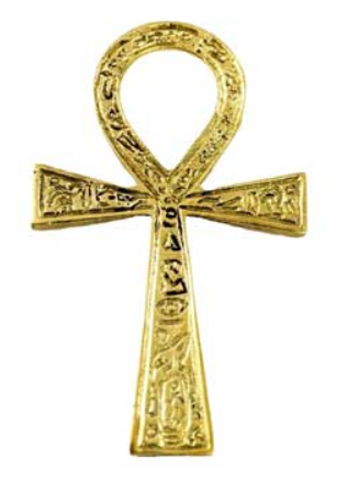 2 3/8" x 4" Ankh brass