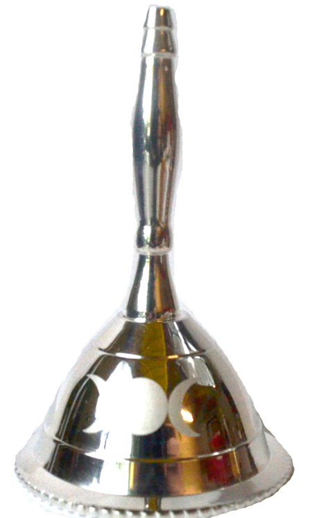 Altar Bell with Triple Moon Design 2 1/2"