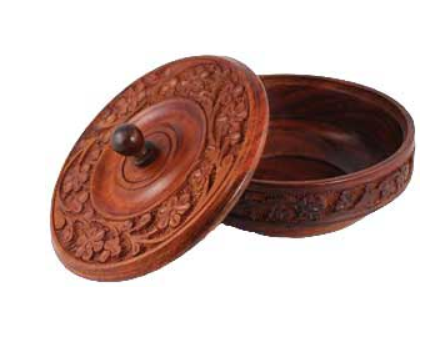 Wooden Ritual Bowl w/ Lid