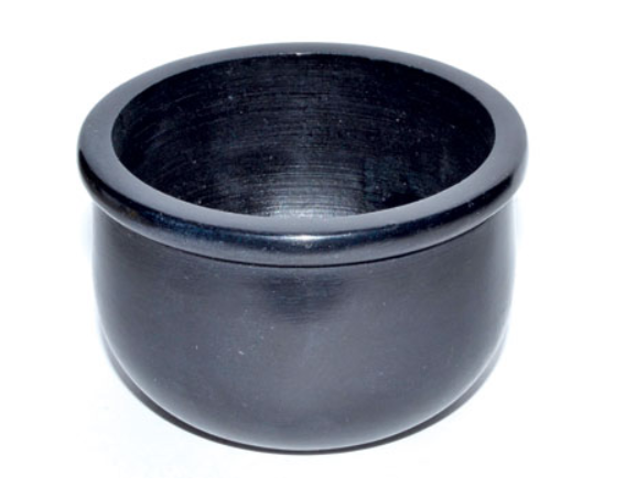 Black Stone Scrying Bowl/Smudge Pot 3"