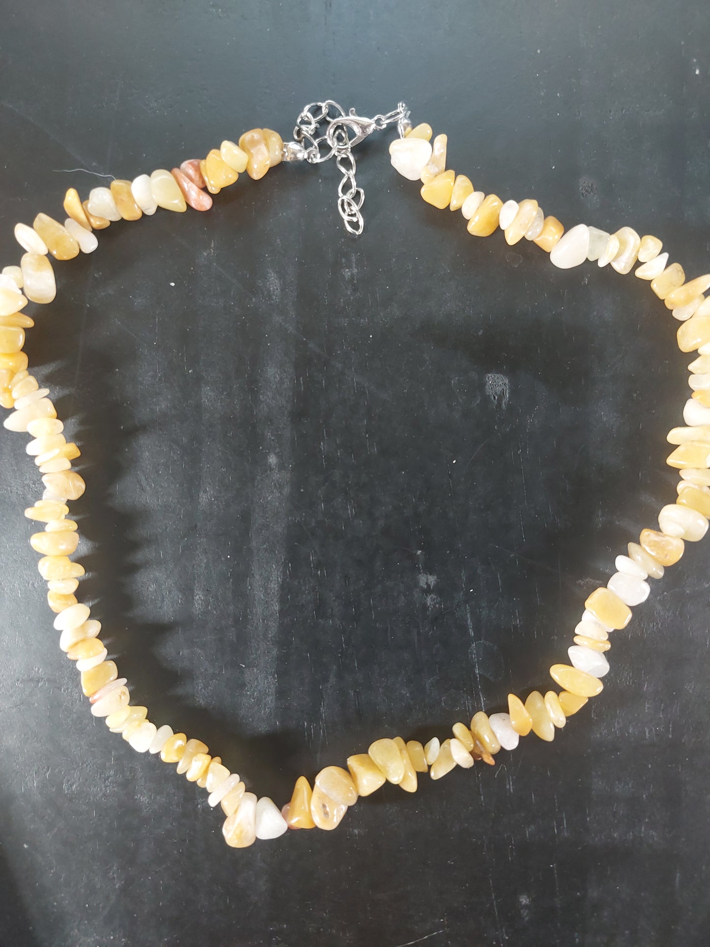 Yellow Colcite Chip Necklace
