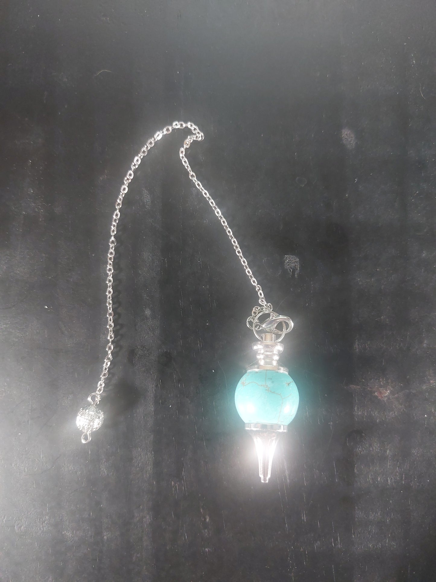 Turquoise and Silver atone Pendulum