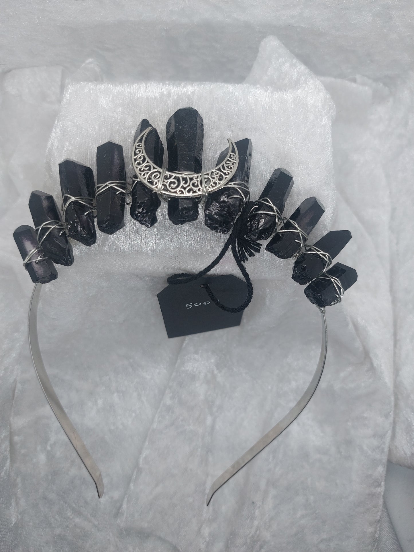 Black treated quartz crown