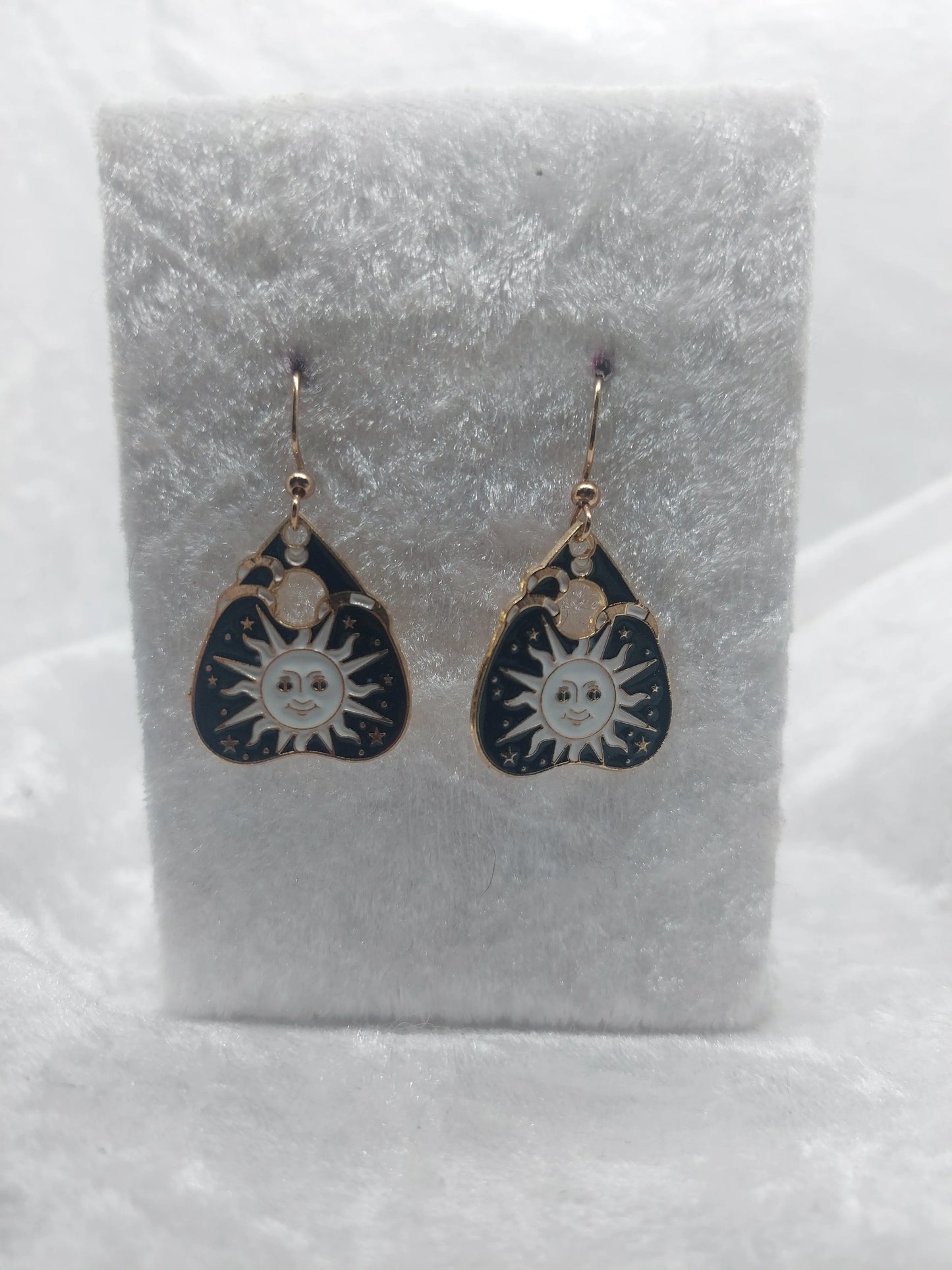 Gold Quija Planchette Sun Earrings 1118Markets