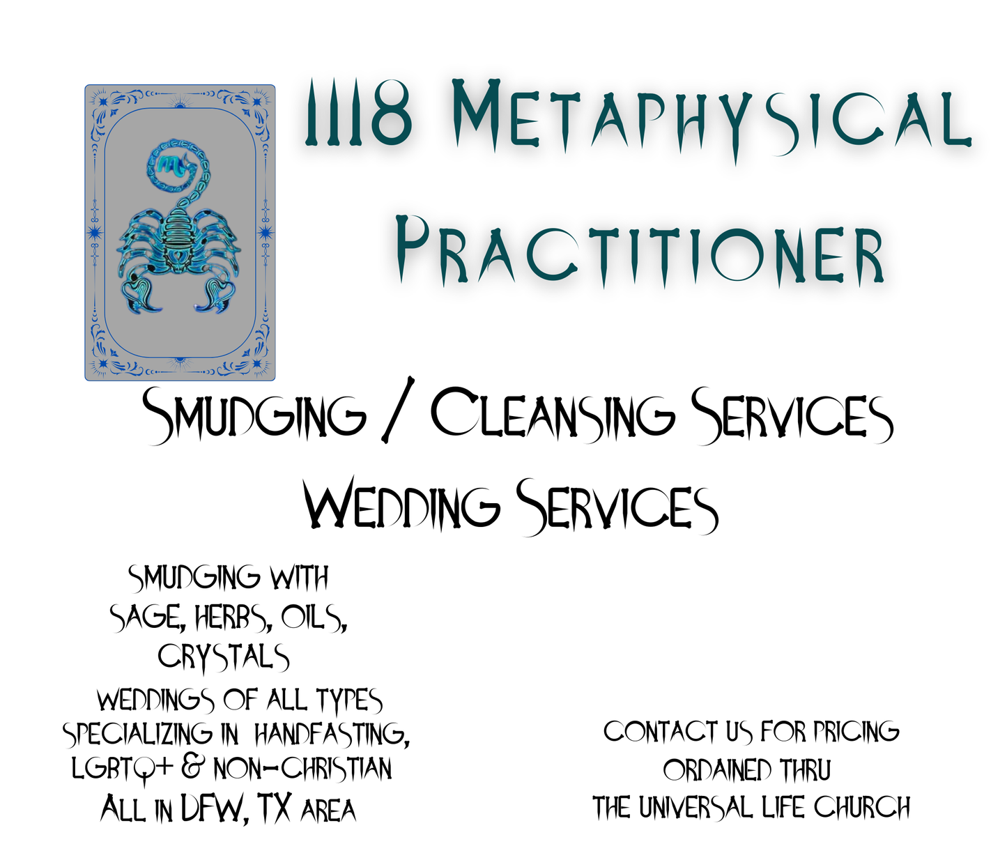 METAPHYSICAL IN PERSON SERVICES