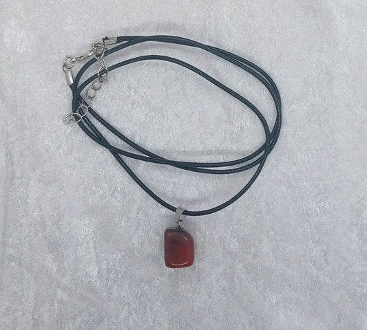Carnelian Gemstone Crystal Crystal 20" Necklace - 1118Markets