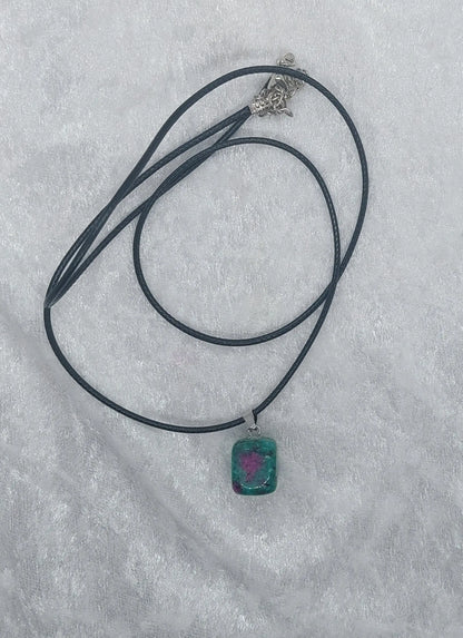 Ruby Zoisite Gemstone Crystal 20" Necklace - 1118Markets