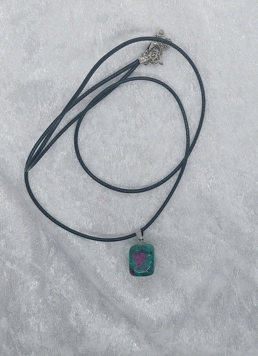 Ruby Zoisite Gemstone Crystal 20" Necklace - 1118Markets