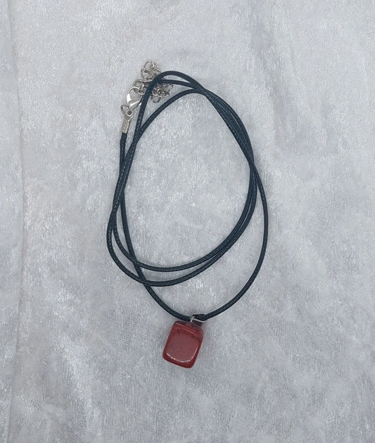 Red Jasper Gemstone Crystal 20" Necklace - 1118Markets