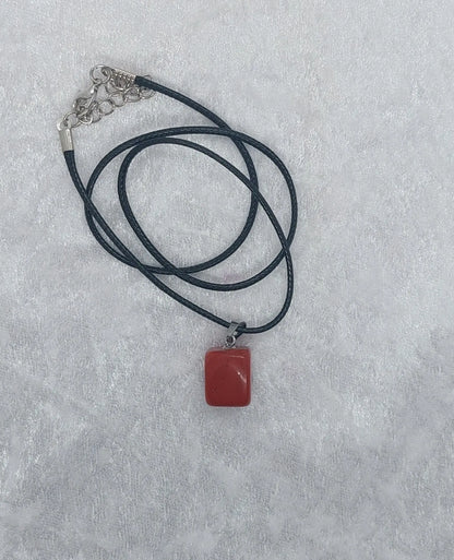 Red Jasper Gemstone Crystal 18" Necklace - 1118Markets
