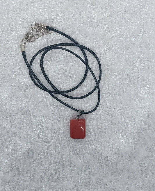 Red Jasper Gemstone Crystal 18" Necklace - 1118Markets