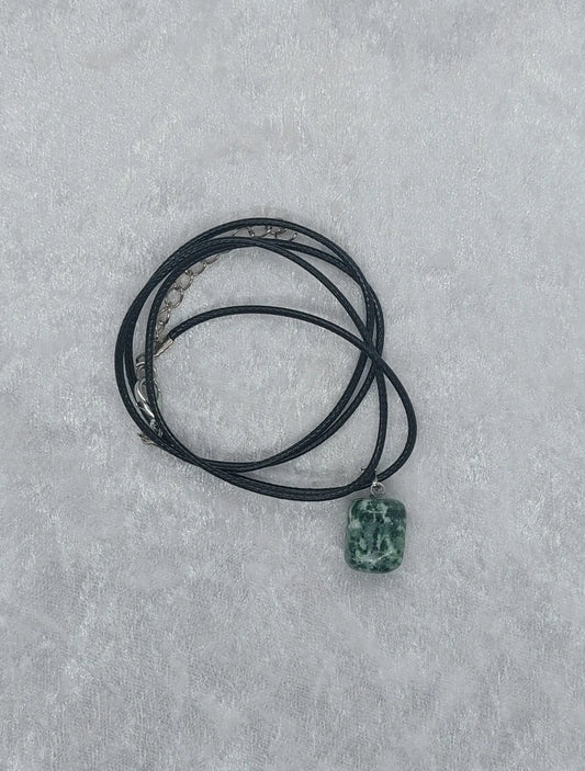 Tree Agate Gemstone Crystal  20" Necklace - 1118Markets