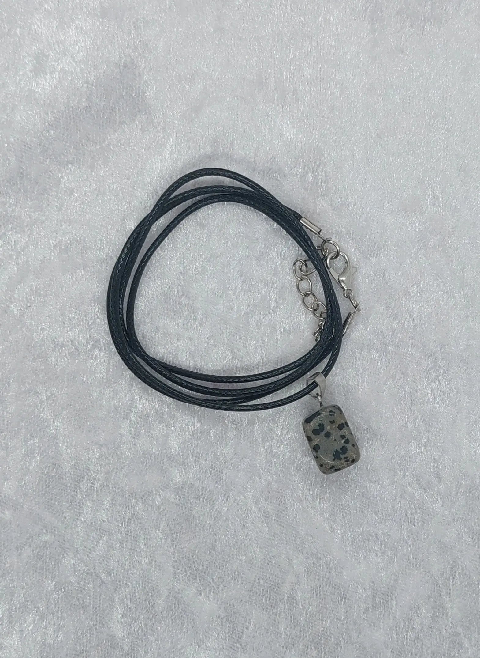 Dalmatian Jasper Gemstone Crystal 20" Necklace - 1118Markets