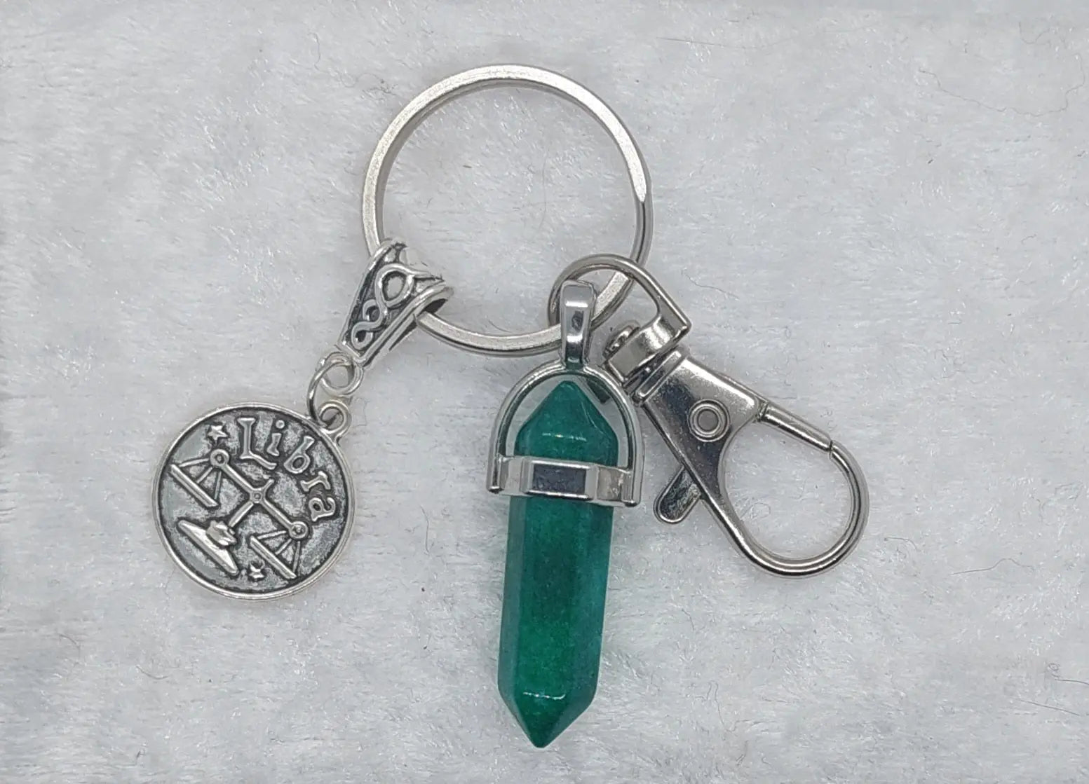 Libra Jade Gemstone Crystal Keychain - 1118Markets