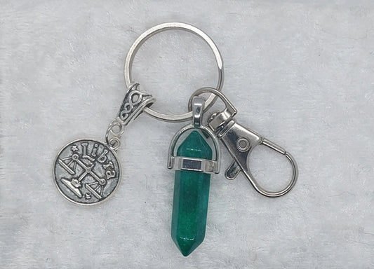 Libra Jade Gemstone Crystal Keychain - 1118Markets