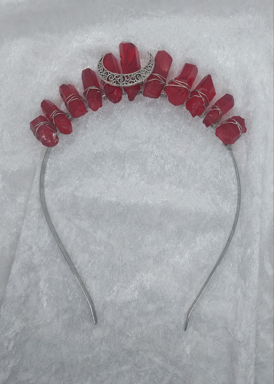 Red quartz crown