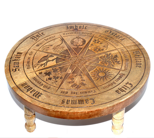11 3/4" dia Pagan Calendar altar table