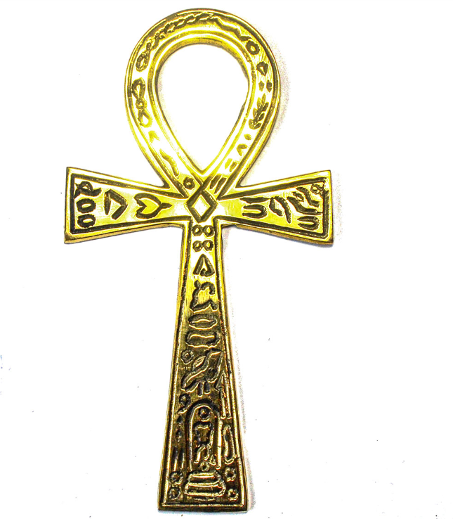 3 1/2" x 6 1/2" Ankh brass