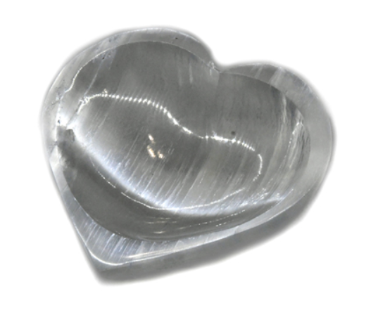 4" Selenite Heart bowl