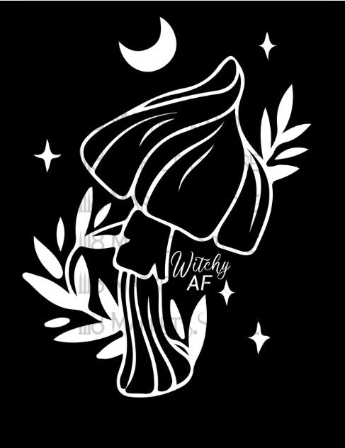Witchy AF Mushroom WHT