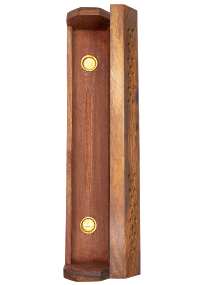 Pentacle Brass Inlay Coffin Incense Burner