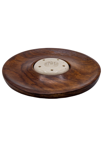 Ceramic & Wood Cone - Stick Incense Burner
