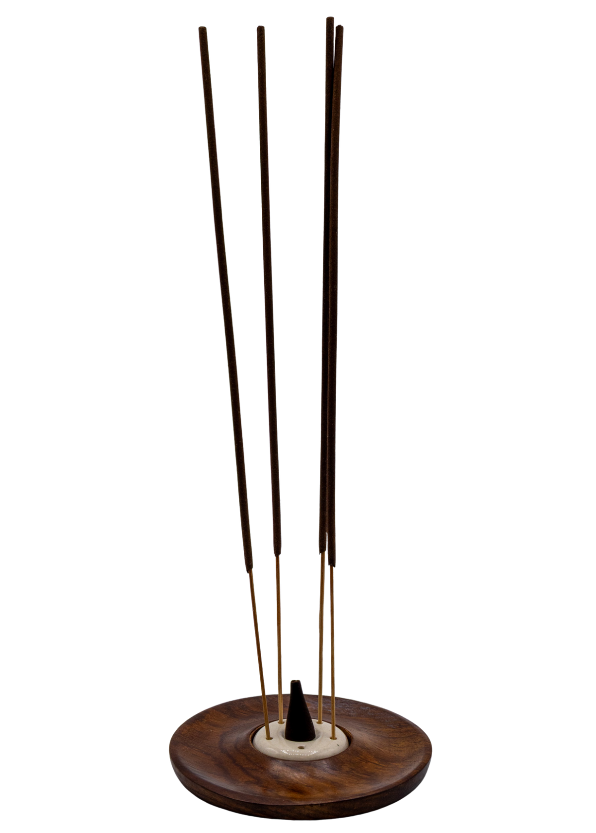 Ceramic & Wood Cone - Stick Incense Burner