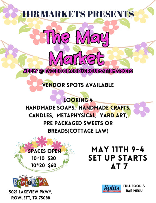 The May Pop Up Market May 2024 - 1118Markets