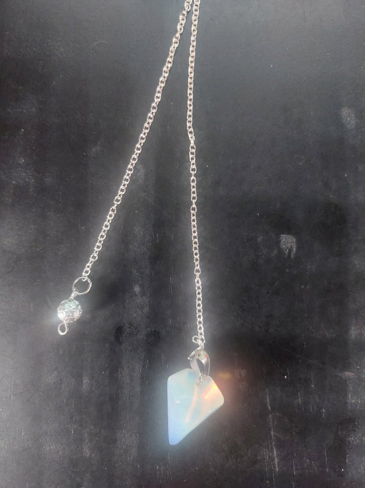 Opalite Pendulum on Silver Tone Chain
