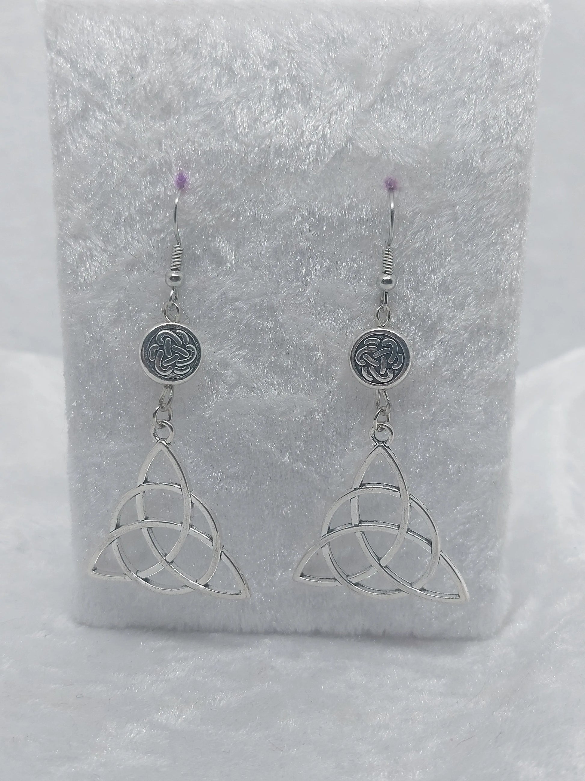 Triquetra Silver with Celtic Knot Earrings - 1118Markets
