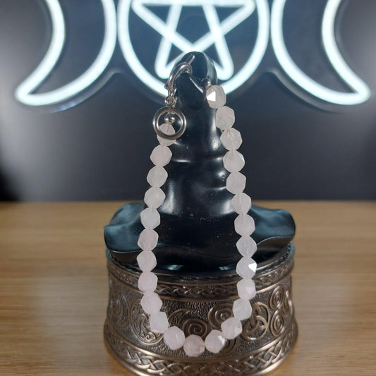 Rose Quartz Faceted  Crystal Bracelet 1118 MARKETS & EVENTS