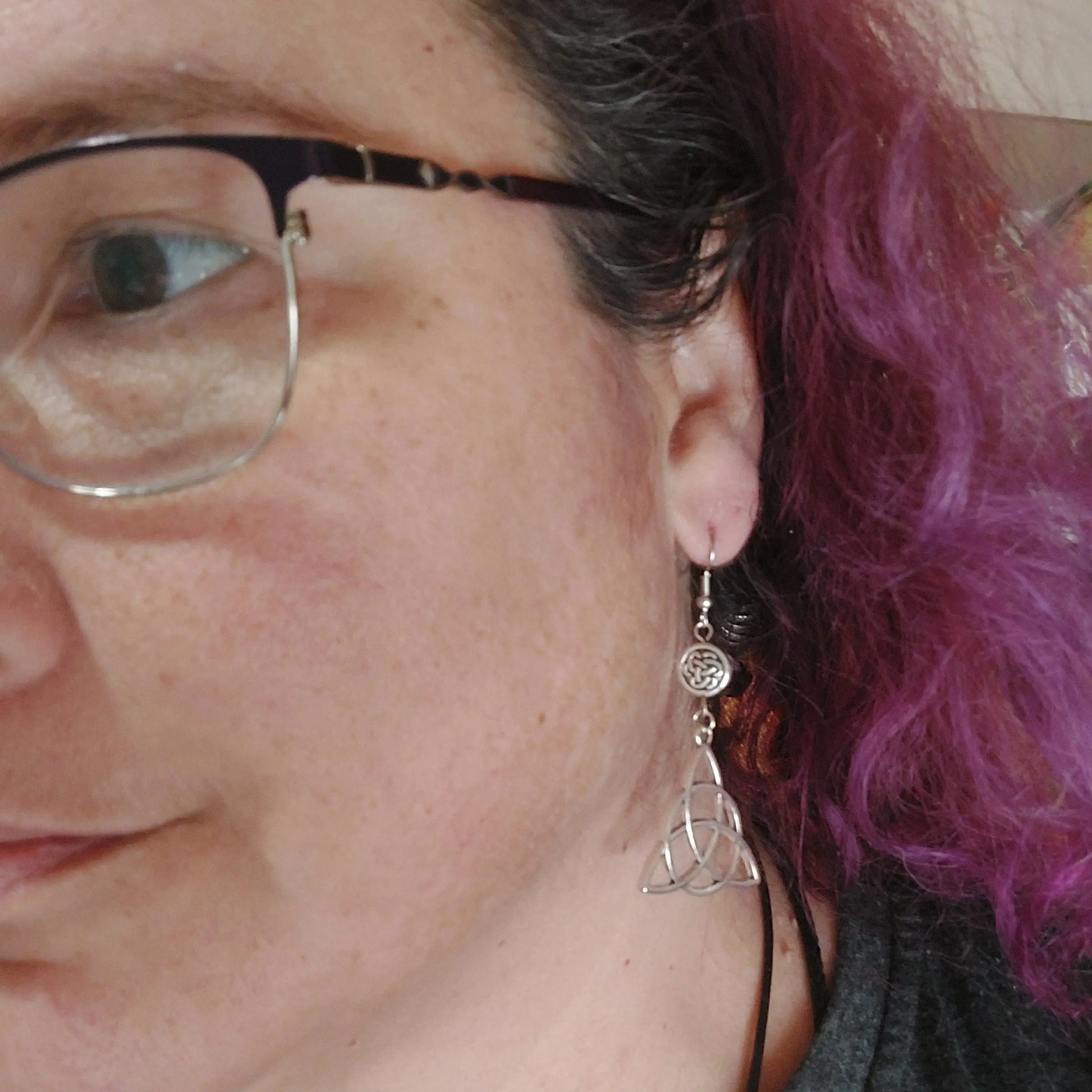 Triquetra Silver with Celtic Knot Earrings - 1118Markets