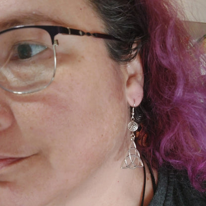 Triquetra Silver with Celtic Knot Earrings - 1118Markets
