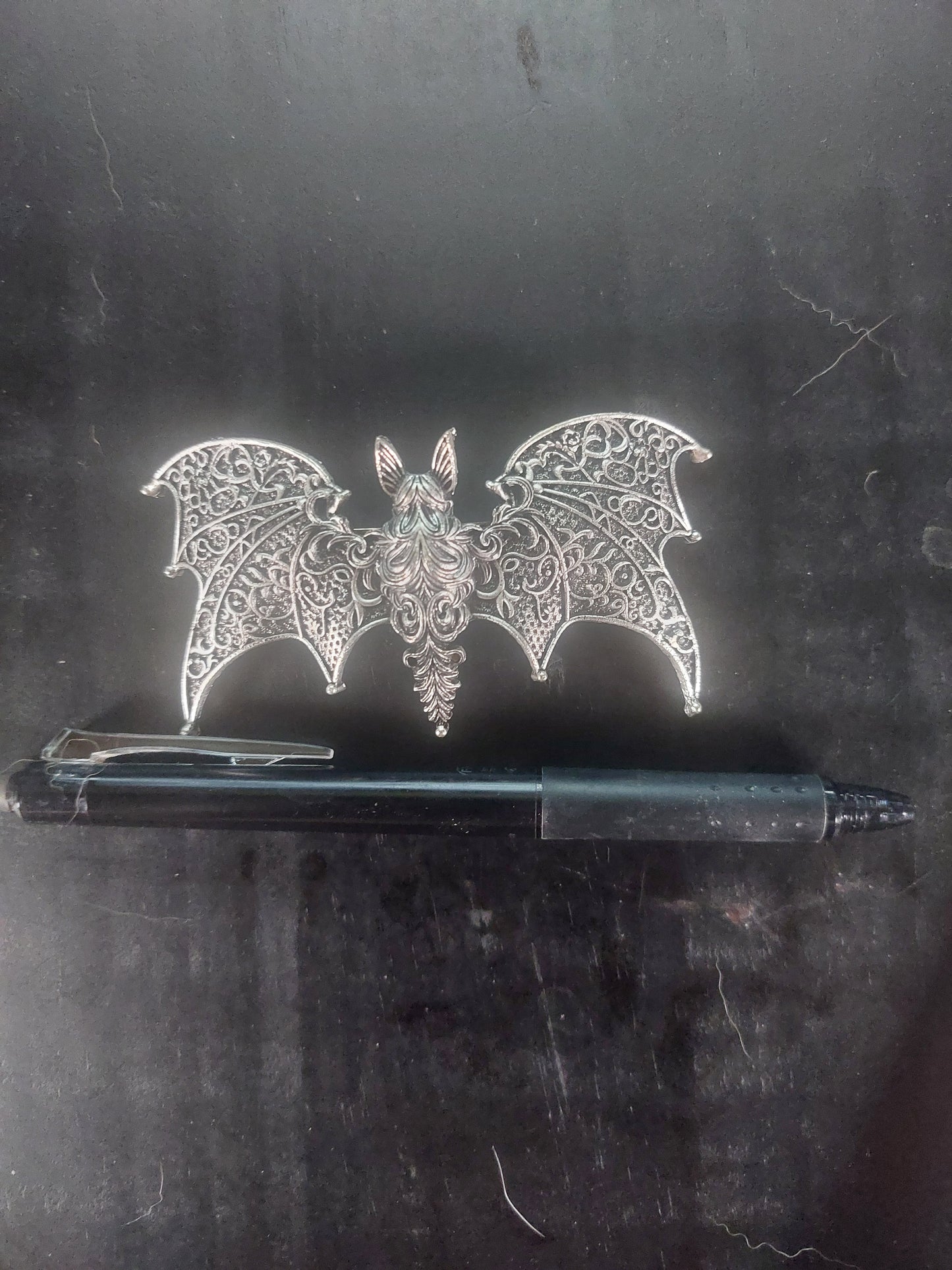 Metal Bat Hair Barrette