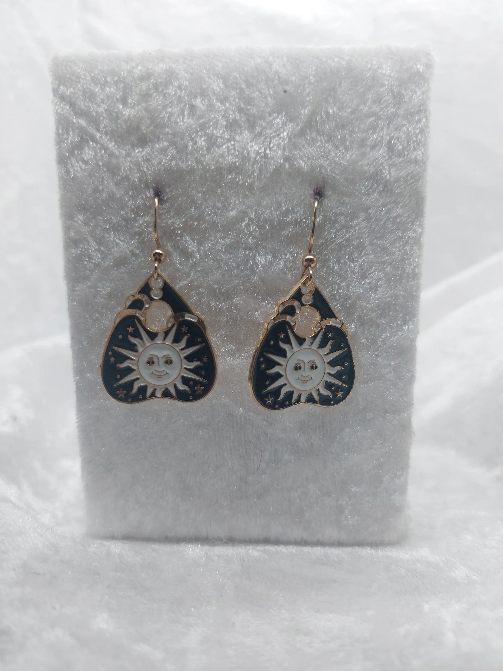 Gold Quija Planchette Sun Earrings 1118Markets