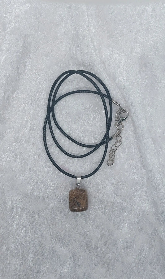 Picture Jasper Gemstone Crystal 18" Necklace - 1118Markets