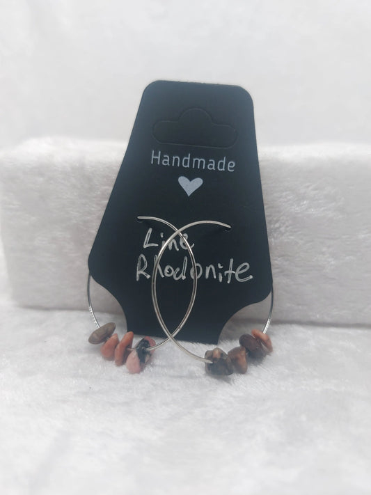 Line Rhodonite Hoops 1118Markets