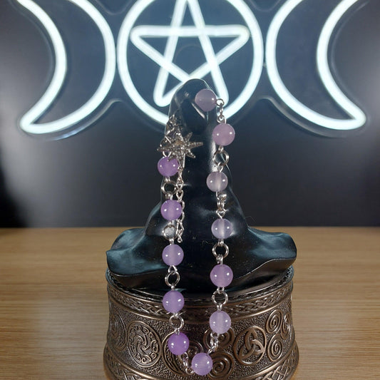 Violet Chalecdony Crystal Bracelet 1118 MARKETS & EVENTS
