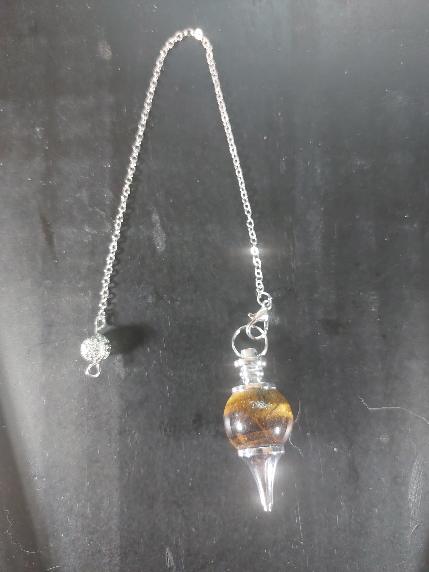 Tigers Eye Round Pendulum