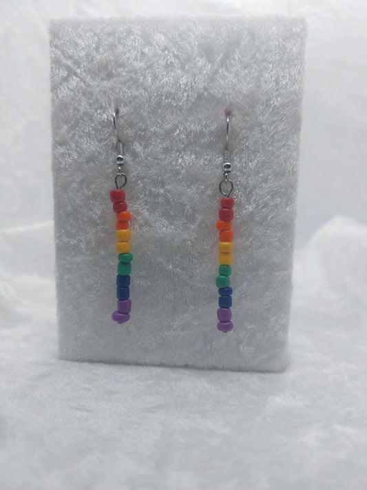 Rainbow Pride Seed Bead Earrings 1118Markets