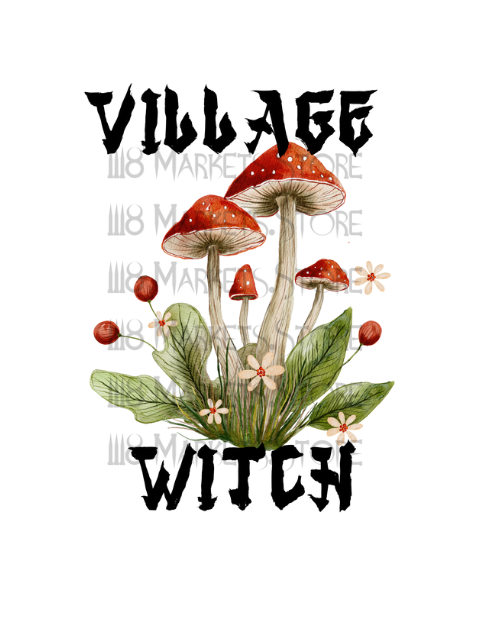 Village Witch Mushroom Black