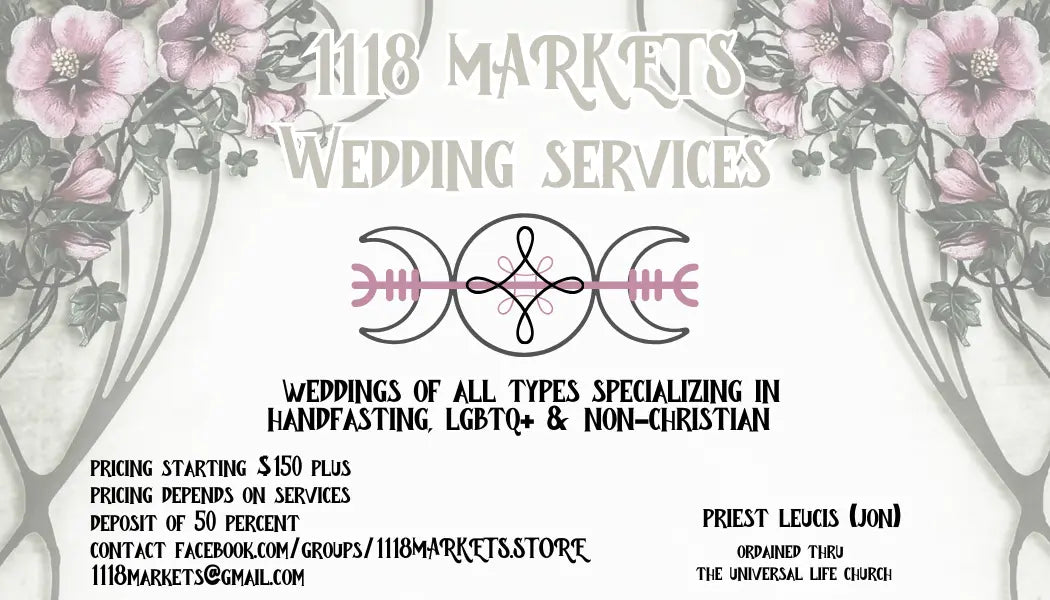 WEDDING SERVICES - 1118 MARKETS & EVENTS